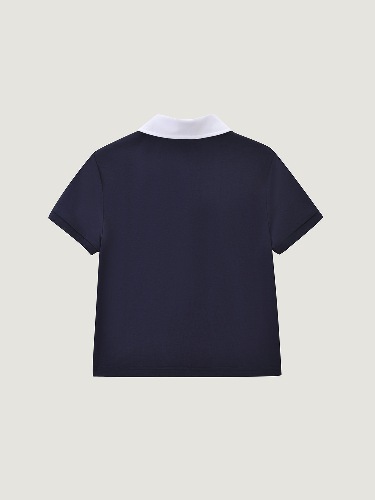 Kins Class Princess Collar Crop Polo Tee & Puffy Hem Mini Skirt For Kids