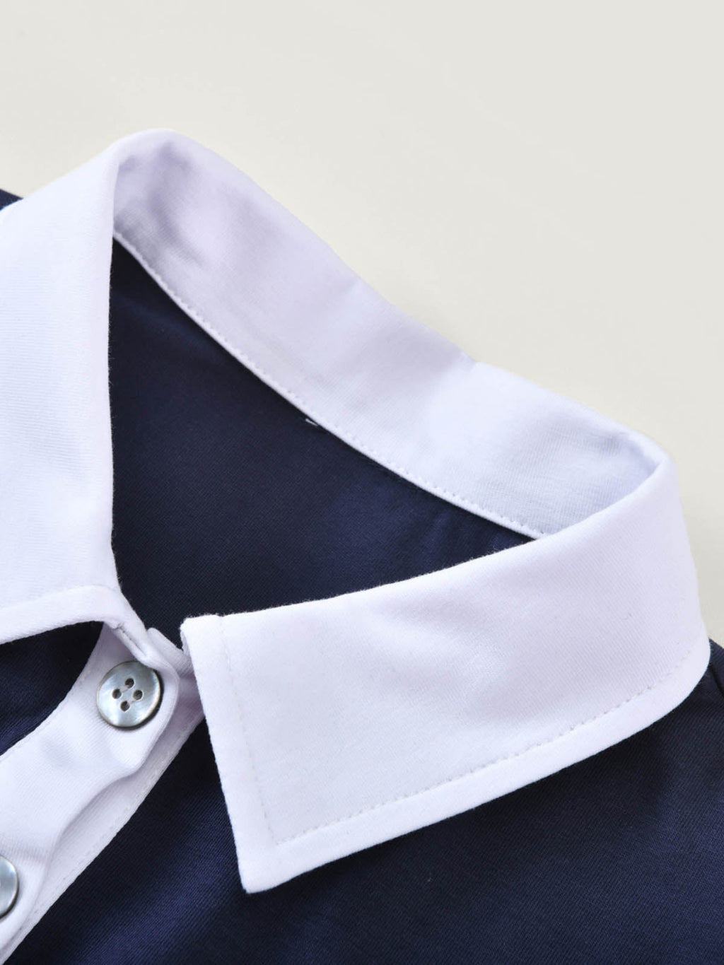 Kins Class Princess Collar Crop Polo Tee & Puffy Hem Mini Skirt For Kids